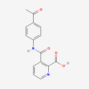 molecular formula C15H12N2O4 B2382545 3-[(4-acetylphenyl)carbamoyl]pyridine-2-carboxylic Acid CAS No. 497083-20-2