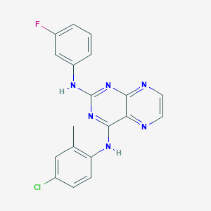 (4-Chloro-2-methylphenyl){2-[(3-fluorophenyl)amino]pteridin-4-yl}amine