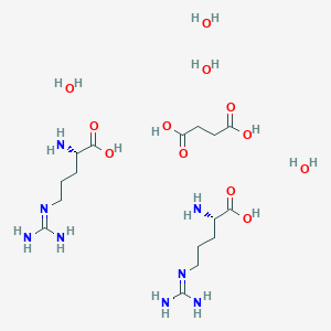 (2S)-2-amino-5-(diaminomethylideneamino)pentanoic acid;butanedioic acid;tetrahydrate