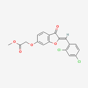 (Z)-methyl 2-((2-(2,4-dichlorobenzylidene)-3-oxo-2,3-dihydrobenzofuran-6-yl)oxy)acetate