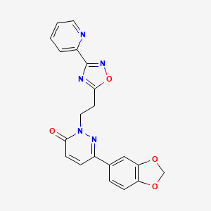 6-(benzo[d][1,3]dioxol-5-yl)-2-(2-(3-(pyridin-2-yl)-1,2,4-oxadiazol-5-yl)ethyl)pyridazin-3(2H)-one