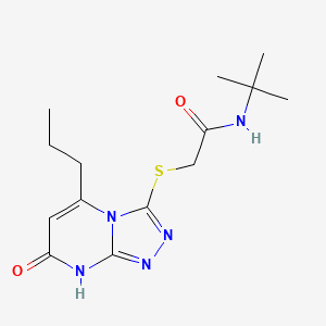 N-(tert-butyl)-2-((7-oxo-5-propyl-7,8-dihydro-[1,2,4]triazolo[4,3-a]pyrimidin-3-yl)thio)acetamide