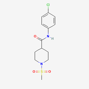 N-(4-chlorophenyl)-1-methylsulfonylpiperidine-4-carboxamide