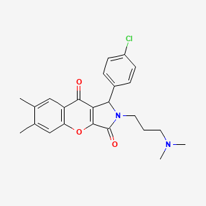 1-(4-Chlorophenyl)-2-(3-(dimethylamino)propyl)-6,7-dimethyl-1,2-dihydrochromeno[2,3-c]pyrrole-3,9-dione