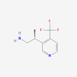(2R)-2-[4-(Trifluoromethyl)pyridin-3-yl]propan-1-amine