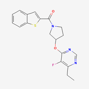 Benzo[b]thiophen-2-yl(3-((6-ethyl-5-fluoropyrimidin-4-yl)oxy)pyrrolidin-1-yl)methanone