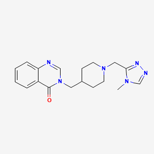 3-[[1-[(4-Methyl-1,2,4-triazol-3-yl)methyl]piperidin-4-yl]methyl]quinazolin-4-one