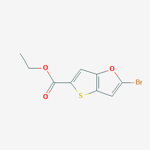 molecular formula C9H7BrO3S B2382592 Ethyl 2-bromothieno[3,2-b]furan-5-carboxylate CAS No. 2445784-19-8