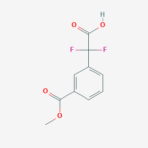 molecular formula C10H8F2O4 B2382615 2,2-Difluoro-2-(3-methoxycarbonylphenyl)acetic acid CAS No. 1835726-68-5