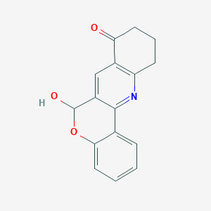 molecular formula C16H13NO3 B2382621 6-hydroxy-6,9,10,11-tetrahydro-8H-chromeno[4,3-b]quinolin-8-one CAS No. 78831-30-8