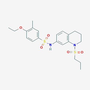 4-ethoxy-3-methyl-N-(1-(propylsulfonyl)-1,2,3,4-tetrahydroquinolin-7-yl)benzenesulfonamide