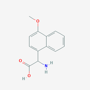 molecular formula C13H13NO3 B2382628 2-amino-2-(4-methoxynaphthalen-1-yl)acetic Acid CAS No. 1100358-37-9