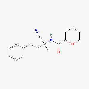 molecular formula C17H22N2O2 B2382629 N-(2-Cyano-4-phenylbutan-2-yl)oxane-2-carboxamide CAS No. 2224551-04-4