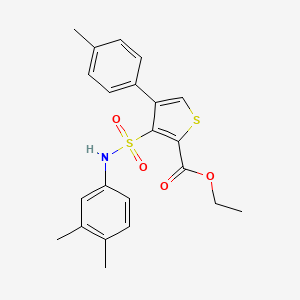 Ethyl 3-[(3,4-dimethylphenyl)sulfamoyl]-4-(4-methylphenyl)thiophene-2-carboxylate