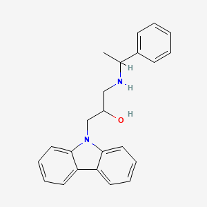 molecular formula C23H24N2O B2382645 1-Carbazol-9-yl-3-(1-phenylethylamino)propan-2-ol CAS No. 439125-64-1
