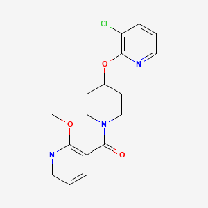 molecular formula C17H18ClN3O3 B2382648 (4-((3-Chloropyridin-2-yl)oxy)piperidin-1-yl)(2-methoxypyridin-3-yl)methanone CAS No. 1448068-98-1