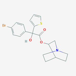 molecular formula C19H20BrNO3S B238265 Quinuclidinyl-2-thienyl-4-bromobenzilate CAS No. 134637-07-3