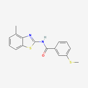molecular formula C16H14N2OS2 B2382650 N-(4-methylbenzo[d]thiazol-2-yl)-3-(methylthio)benzamide CAS No. 896355-65-0