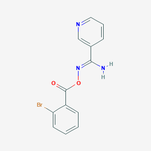 molecular formula C13H10BrN3O2 B2382654 (Z)-N'-((2-bromobenzoyl)oxy)nicotinimidamide CAS No. 425421-91-6