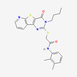 molecular formula C23H24N4O2S2 B2382655 2-((3-butyl-4-oxo-3,4-dihydropyrido[3',2':4,5]thieno[3,2-d]pyrimidin-2-yl)thio)-N-(2,3-dimethylphenyl)acetamide CAS No. 1242992-71-7