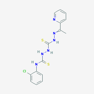 molecular formula C15H15ClN6S2 B238270 1-(2-chlorophenyl)-3-[[(E)-1-(2-pyridyl)ethylideneamino]carbamothioylamino]thiourea CAS No. 127142-14-7
