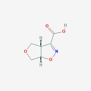 molecular formula C6H7NO4 B2382736 (3As,6aS)-3a,4,6,6a-tetrahydrofuro[3,4-d][1,2]oxazole-3-carboxylic acid CAS No. 2648851-86-7