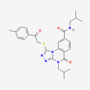 N,4-diisobutyl-1-{[2-(4-methylphenyl)-2-oxoethyl]thio}-5-oxo-4,5-dihydro[1,2,4]triazolo[4,3-a]quinazoline-8-carboxamide