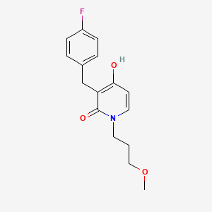 molecular formula C16H18FNO3 B2382754 3-(4-fluorobenzyl)-4-hydroxy-1-(3-methoxypropyl)-2(1H)-pyridinone CAS No. 478247-81-3