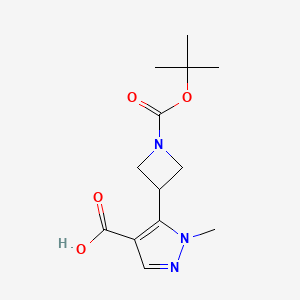 1-Methyl-5-[1-[(2-methylpropan-2-yl)oxycarbonyl]azetidin-3-yl]pyrazole-4-carboxylic acid