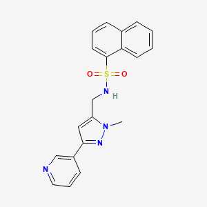 N-((1-methyl-3-(pyridin-3-yl)-1H-pyrazol-5-yl)methyl)naphthalene-1-sulfonamide