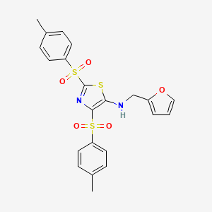 N-(2-furylmethyl)-2,4-bis[(4-methylphenyl)sulfonyl]-1,3-thiazol-5-amine