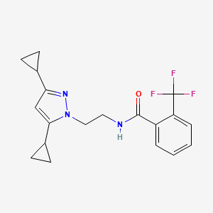 N-(2-(3,5-dicyclopropyl-1H-pyrazol-1-yl)ethyl)-2-(trifluoromethyl)benzamide