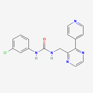 molecular formula C17H14ClN5O B2382773 1-(3-Chlorophenyl)-3-{[3-(pyridin-4-yl)pyrazin-2-yl]methyl}urea CAS No. 2097929-33-2