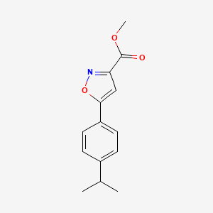 molecular formula C14H15NO3 B2382774 Methyl 5-(4-Isopropylphenyl)isoxazole-3-carboxylate CAS No. 1375064-54-2