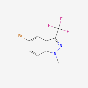 molecular formula C9H6BrF3N2 B2382775 5-Bromo-1-methyl-3-(trifluoromethyl)-1H-indazole CAS No. 1784018-72-9