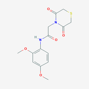 molecular formula C14H16N2O5S B2382779 N-(2,4-dimethoxyphenyl)-2-(3,5-dioxothiomorpholin-4-yl)acetamide CAS No. 868215-10-5
