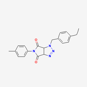 molecular formula C20H20N4O2 B2382788 1-(4-ethylbenzyl)-5-(4-methylphenyl)-3a,6a-dihydropyrrolo[3,4-d][1,2,3]triazole-4,6(1H,5H)-dione CAS No. 1008379-76-7