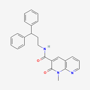 molecular formula C25H23N3O2 B2382798 N-(3,3-diphenylpropyl)-1-methyl-2-oxo-1,2-dihydro-1,8-naphthyridine-3-carboxamide CAS No. 899980-84-8