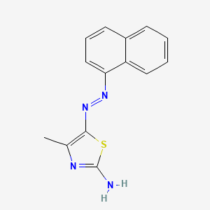 molecular formula C14H12N4S B2382799 (Z)-4-methyl-5-(2-(naphthalen-1-yl)hydrazono)thiazol-2(5H)-imine CAS No. 315694-99-6