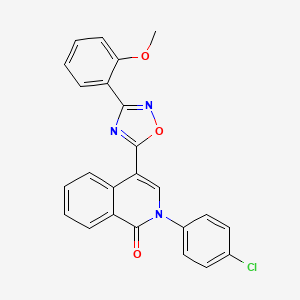 molecular formula C24H16ClN3O3 B2382803 2-(4-chlorophenyl)-4-[3-(2-methoxyphenyl)-1,2,4-oxadiazol-5-yl]isoquinolin-1(2H)-one CAS No. 1326832-68-1