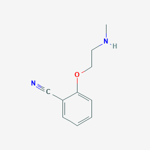 molecular formula C10H12N2O B2382806 2-[2-(Methylamino)ethoxy]benzonitrile CAS No. 737745-17-4