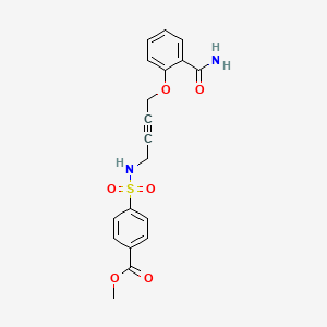 methyl 4-(N-(4-(2-carbamoylphenoxy)but-2-yn-1-yl)sulfamoyl)benzoate