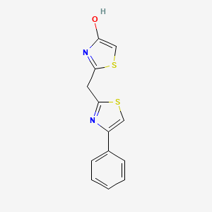 molecular formula C13H10N2OS2 B2382808 2-[(4-Phenyl-1,3-thiazol-2-yl)methyl]-1,3-thiazol-4-ol CAS No. 860651-56-5