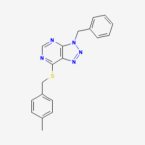 molecular formula C19H17N5S B2382826 3-苄基-7-[(4-甲基苯基)甲硫基]三唑并[4,5-d]嘧啶 CAS No. 863453-03-6