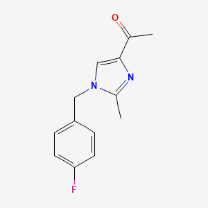 molecular formula C13H13FN2O B2382829 1-[1-(4-fluorobenzyl)-2-methyl-1H-imidazol-4-yl]-1-ethanone CAS No. 860785-14-4