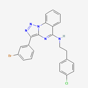 molecular formula C23H17BrClN5 B2382853 3-(3-溴苯基)-N-[2-(4-氯苯基)乙基]三唑并[1,5-a]喹唑啉-5-胺 CAS No. 866870-72-6