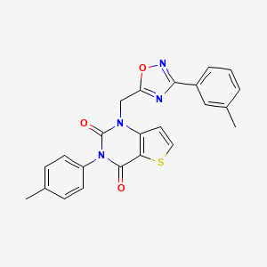 molecular formula C23H18N4O3S B2382861 2-(3-环戊基-2-氧代-2,3-二氢-1H-咪唑并[4,5-b]吡啶-1-基)-N-[4-(三氟甲基)苄基]乙酰胺 CAS No. 1251587-20-8