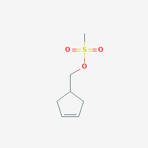 molecular formula C7H12O3S B2382870 Cyclopent-3-EN-1-ylmethyl methanesulfonate CAS No. 321386-75-8
