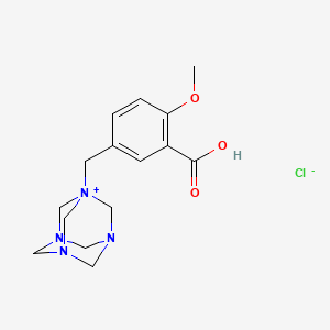 molecular formula C15H21ClN4O3 B2382876 1-(3-Carboxy-4-methoxybenzyl)-1,3,5,7-tetraazaadamantan-1-ium chloride CAS No. 748134-95-4