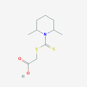 molecular formula C10H17NO2S2 B2382883 {[(2,6-Dimethylpiperidin-1-yl)carbonothioyl]thio}acetic acid CAS No. 852388-91-1